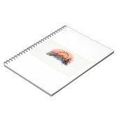 Carnet Minimalist Mountain Sunset - Retro Nature Art Desi (Côté gauche)