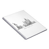 Carnet Minimalist New York City Skyline Line Art (Côté Droit)