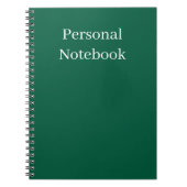 Carnet minimalist personal notebook (Devant)