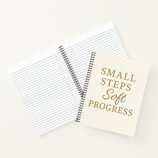 Carnet Minimalist Quote Notebook – “Small Steps'' (Intérieur)