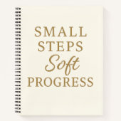 Carnet Minimalist Quote Notebook – “Small Steps'' (Devant)