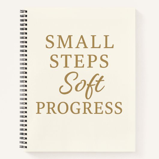 Carnet Minimalist Quote Notebook – “Small Steps'' (Devant)