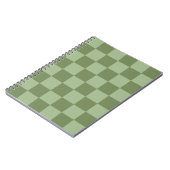 Carnet Minimalist Sage Green Checkerboard Pattern (Côté gauche)