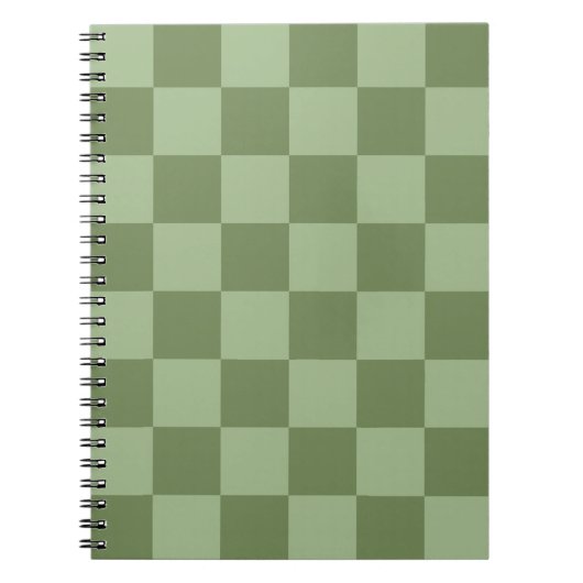 Carnet Minimalist Sage Green Checkerboard Pattern (Devant)