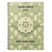 Carnet Minimalist Sage Ramadan (Devant)