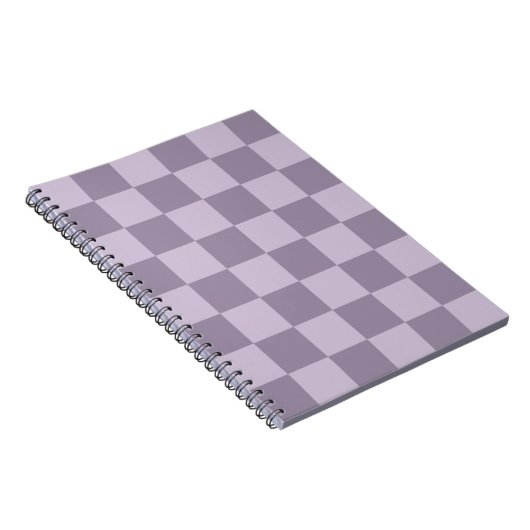 Carnet Minimalist Soft Lavender Checkerboard Pattern  (Côté Droit)