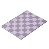 Carnet Minimalist Soft Lavender Checkerboard Pattern  (Côté gauche)