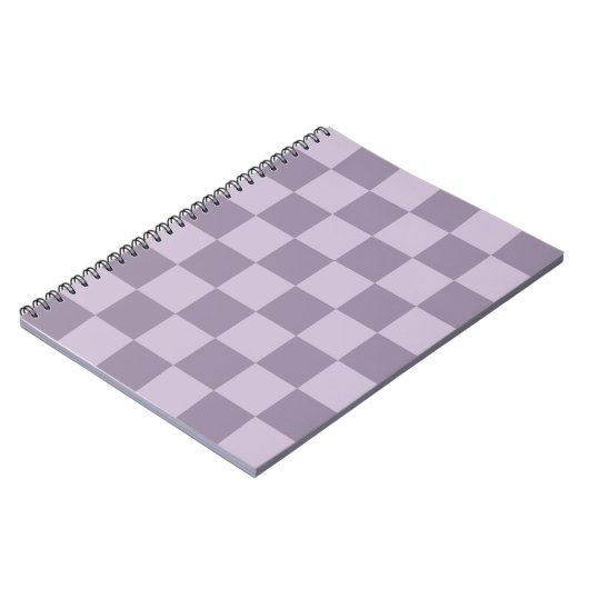 Carnet Minimalist Soft Lavender Checkerboard Pattern  (Côté gauche)