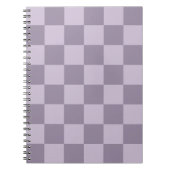 Carnet Minimalist Soft Lavender Checkerboard Pattern  (Devant)
