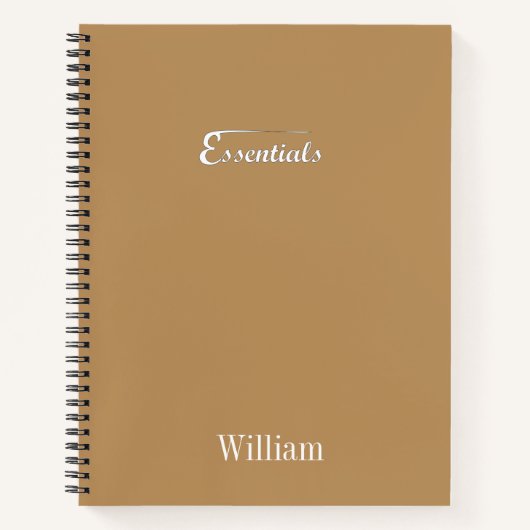 Carnet Minimalist Spiral Notebook – “Essentials” (Devant)