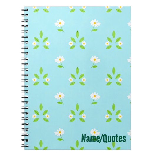 Carnet Minimalist Spring Floral Pattern (Devant)