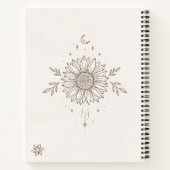 Carnet Minimalist Sunflower & Moon Design (Dos)