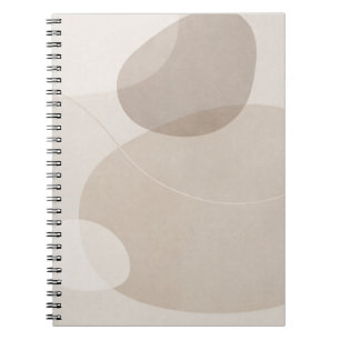 Carnet Minimaliste Abstrait Beige