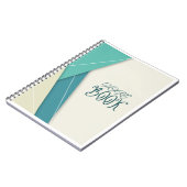 Carnet minimaliste beige bleu (Côté gauche)