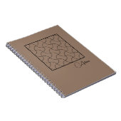 Carnet minimaliste Beige géométrique (Côté Droit)
