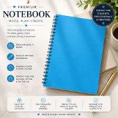 Carnet minimaliste bleu à spirale