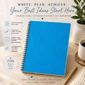 Carnet minimaliste bleu à spirale