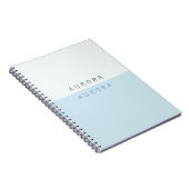 Carnet Minimaliste Bleu Deux Tons (Côté Droit)