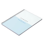 Carnet Minimaliste Bleu Deux Tons (Côté gauche)