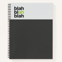 Carnet Minimaliste Bloc de Couleur – Bla Bla Bla