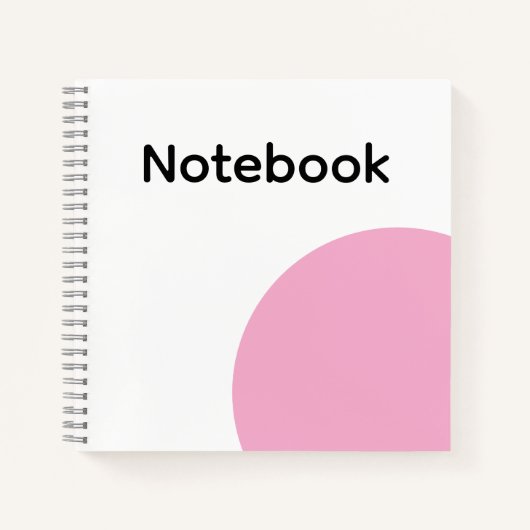 Carnet Minimaliste Cercle Rose (Devant)