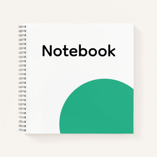 Carnet Minimaliste Cercle Vert (Devant)