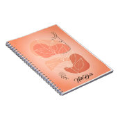 Carnet minimaliste de feuille de sérénité (Côté Droit)