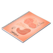 Carnet minimaliste de feuille de sérénité (Côté gauche)