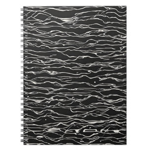 Carnet minimaliste des vagues - Elegan noir et bla