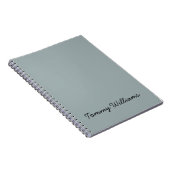 Carnet Minimaliste Dusty Blue Professionnel Simple (Côté Droit)