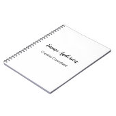 Carnet Minimaliste Élégant Professionnel (Côté gauche)