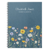 Carnet Minimaliste Fleur sauvage d'aquarelle rustique (Devant)