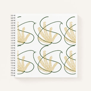 Carnet Minimaliste forêt verte et beige abstrait botaniqu
