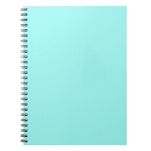 Carnet minimaliste girly chic aqua bleu Turquoise (Devant)
