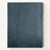 Carnet Minimaliste Grunge Monogrammes Personnalisé (Dos)