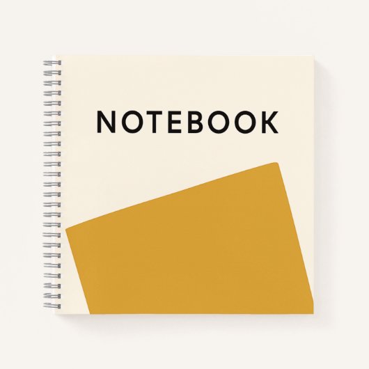 Carnet minimaliste jaune moutarde (Devant)