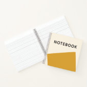 Carnet minimaliste jaune moutarde (Intérieur)
