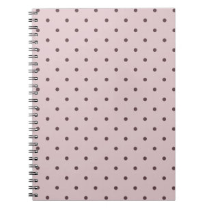 Carnet Minimaliste Mignon Doux Rose Clair Brun Points
