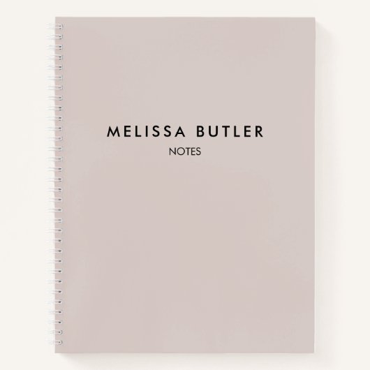 Carnet minimaliste moderne beige (Devant)