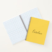 Carnet Minimaliste moderne moutarde jaune (Intérieur)
