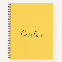 Carnet Minimaliste moderne moutarde jaune