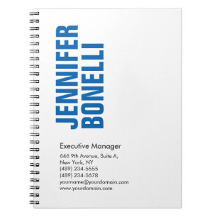 Carnet Minimaliste moderne professionnel audacieux bleu b