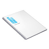 Carnet Minimaliste moderne professionnel bleu blanc gras (Côté Droit)