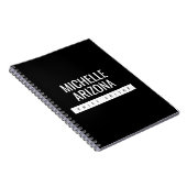 Carnet Minimaliste Moderne Professionnel Noir (Côté Droit)
