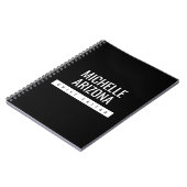 Carnet Minimaliste Moderne Professionnel Noir (Côté gauche)