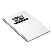 Carnet Minimaliste Moderne Professionnel Noir & Blanc (Côté Droit)