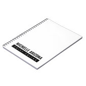 Carnet Minimaliste Moderne Professionnel Noir & Blanc (Côté gauche)
