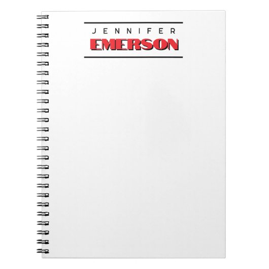 Carnet Minimaliste moderne professionnel plain  (Devant)