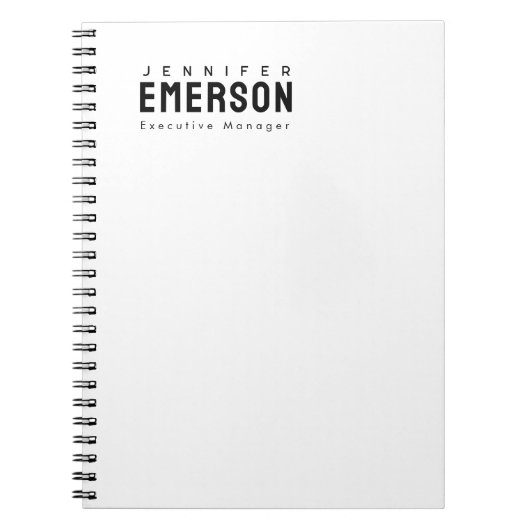 Carnet Minimaliste moderne professionnel plain (Devant)