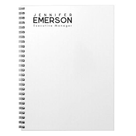 Carnet Minimaliste moderne professionnel plain (Devant)
